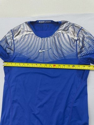 Nike Pro Hypercool Men's Blue Fitted Short Sleeve Crewneck Shirt