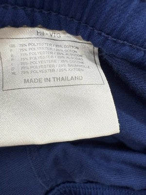 Nike Men's Navy XL Track Pants Tapered Drawstring Zipper Poly