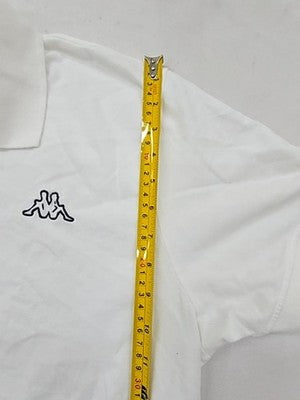 Kappa Men's White Polo XXL Short Sleeve 100% Cotton Embroidered Logo