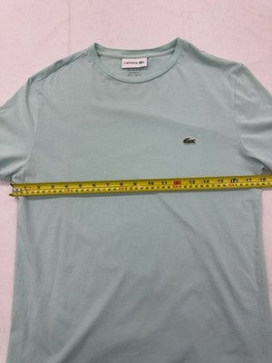 Lacoste Men's Light Green Pima Cotton S Short Sleeve Croc Logo Tee