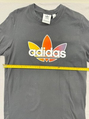 Adidas Men's Black Rainbow Trefoil Tee S Adicolor Cotton