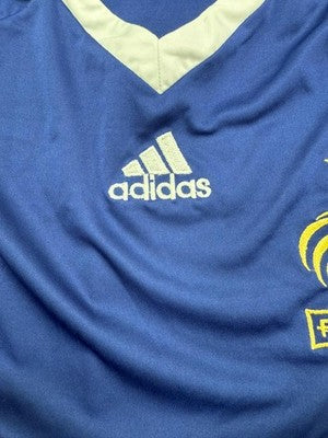 Adidas Women's Striped Climalite V-Neck Jersey Tee Small Blue