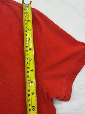 Tommy Jeans Men's Red Polo Shirt M Short Sleeve Cotton Logo