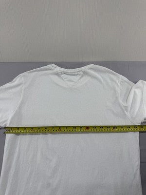 Tommy Jeans Women's White Graphic Logo T-Shirt M Regular Fit Cotton