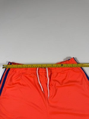 Adidas Orange Soccer Shorts M Elastic Waist Drawstring Polyester Thailand
