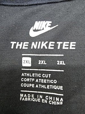 Nike Men's Black XXL Athletic Cut Cotton Crewneck T-Shirt