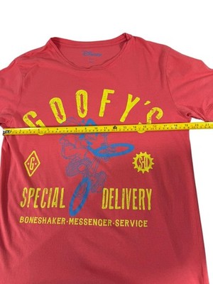Disney Goofy Mickey Mouse Red Short Sleeve T-Shirt Size L