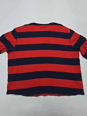 GAP Boys Red Striped Ribbed Knit Crew Neck Sweater XXL Regular