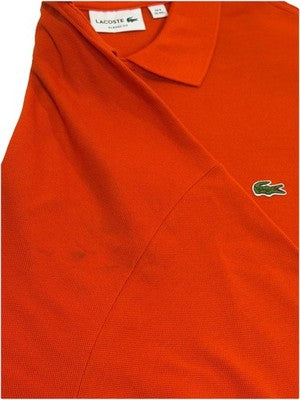 Lacoste Polo Shirt Size Us 4Xl Men`S Regular Fit Orange - Free Shipping