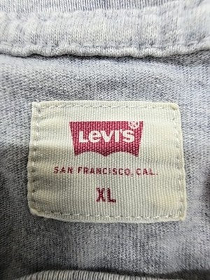 Levi's Men's XL Grey Cotton Short Sleeve Crewneck T-Shirt Relaxed Fit