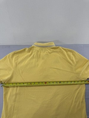 Kappa Men's Yellow Cotton Polo Shirt L Reg Short Sleeve Tipped Collar