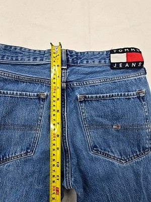 Tommy Jeans Men's Blue Denim Jeans 29x34 Button Fly Med Wash