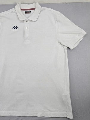 Kappa Men's White Polo Shirt Large Short Sleeve Cotton