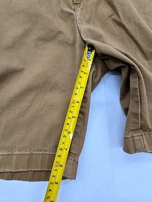 Tommy Hilfiger Men's Khaki Cotton Chino Shorts Regular Fit Flat Front