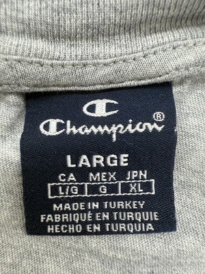 Champion Men's Gray Large Short Sleeve Crewneck Logo T-Shirt L