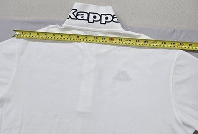 Kappa Men's White Cotton Polo Shirt Large Regular Fit Short Sleeve