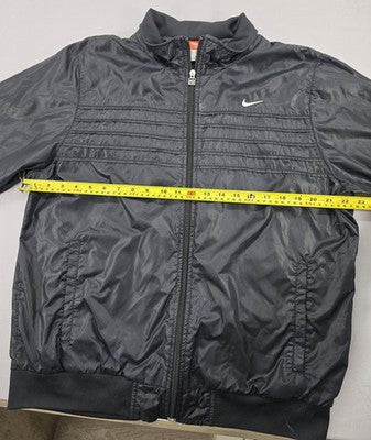 Nike Men's Black Track Jacket Large Full Zip Polyester