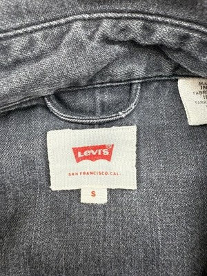 Levi's Men's Black Denim Long Sleeve Western Shirt S