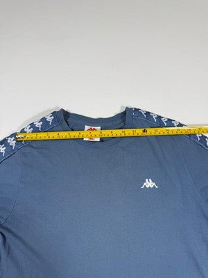 Kappa Blue Logo Tape Jersey Cotton T-Shirt S Short Sleeve Crew Neck
