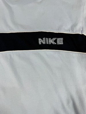 Nike SB Grey Stripe Crewneck Short Sleeve Cotton T-Shirt M