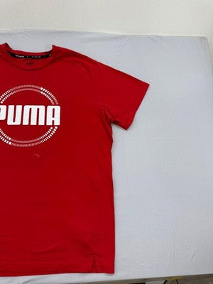 Puma Red Cotton T-Shirt XL Men's Short Sleeve Crew Neck