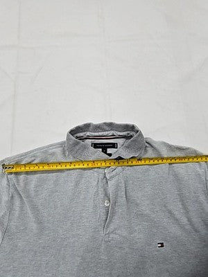 Tommy Hilfiger Gray XL Short Sleeve Polo Shirt Cotton Stretch Regular Fit