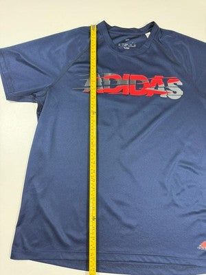 Adidas Men's Climalite Navy Blue Crew Neck Short Sleeve T-Shirt XL