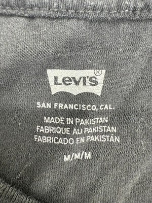 Levi's Men's Black Cotton Logo T-Shirt M Short Sleeve Crew Neck