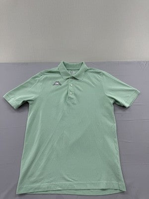 Kappa Green Polo Shirt M Short Sleeve Cotton Button Unisex