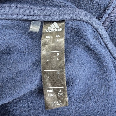 Adidas Navy Patriotic Flags Fleece Pullover Hoodie L Regular