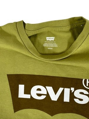 Levi's Men's S Green Logo Graphic Cotton Tee Crewneck