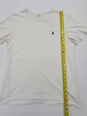 Polo Ralph Lauren Herren Weiß Logo T-Shirt L Rundhals Baumwolle Neu ohne...