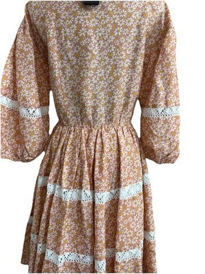 Maje Rayanik Mini Dress In Pink Floral Print, Made From A Linen Blend Rrp $360