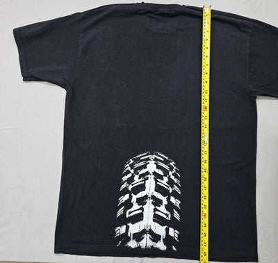 Fruit of the Loom Men's Black Motocross T-Shirt XL Vintage Cotton Short Sleeve