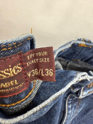 Marlboro Classics Men's Blue Straight Jeans 36x36 Regular Fit