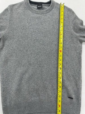 Hugo Boss Gray Crewneck Knit Sweater L Long Sleeve Men's
