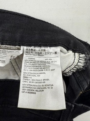 Levi's 502 Hi-Ball Black Slim Tapered Stretch Jeans W28 L32 Men