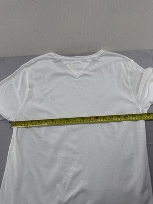 Tommy Hilfiger White Cotton Short Sleeve Crew Neck T-Shirt L