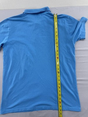 Kappa Men's Blue Cotton Polo Shirt M Regular Fit Short Sleeve