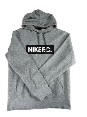 Nike F.C. Men's Grey Fleece Hoodie XS Soccer Pullover