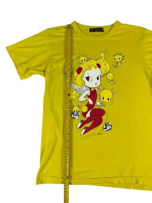 Vintage 24Hr TV Yellow Angel Anime T-Shirt M Women Cotton Crew Neck