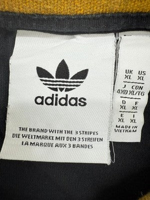 Adidas Men's Black T-Shirt – Size XL, Striped, Short Sleeve – Ref 4F696