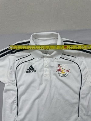 Adidas Men's L White Polo Shirt Climalite Moisture-Wicking
