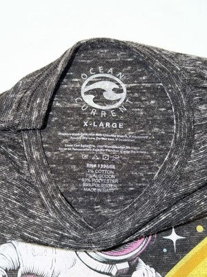 Astronaut Skateboard T-Shirt Men's Size M Ocean Current Novelty Tee