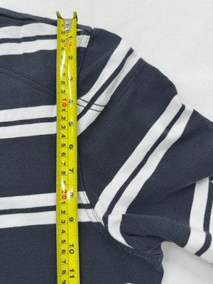 Nike Athletic Dept Rugby Polo Shirt XL Navy White Stripe Cotton Short Sleeve