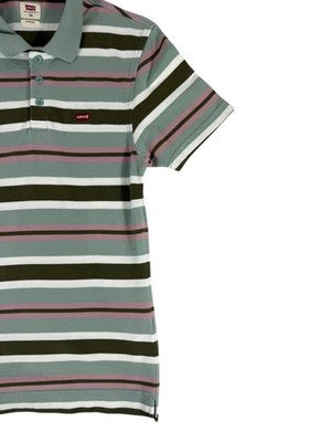 Levi's Men's XS Multi-Color Striped Cotton Polo Shirt