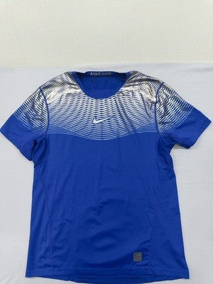 Nike Men's Blue Shirt – Size S, Short Sleeve, Crew Neck