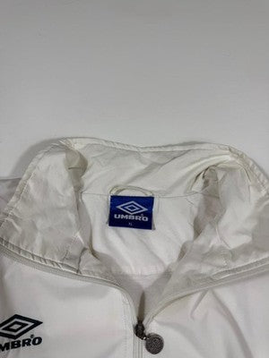 Umbro White Track Jacket XL Full Zip Polyester Sports