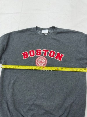 Champion Boston University Pullover Hoodie Gray Size L