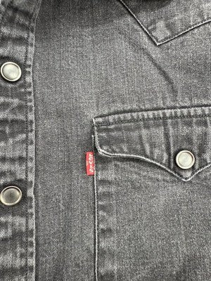 Levi's Men's Black Denim Long Sleeve Western Shirt S